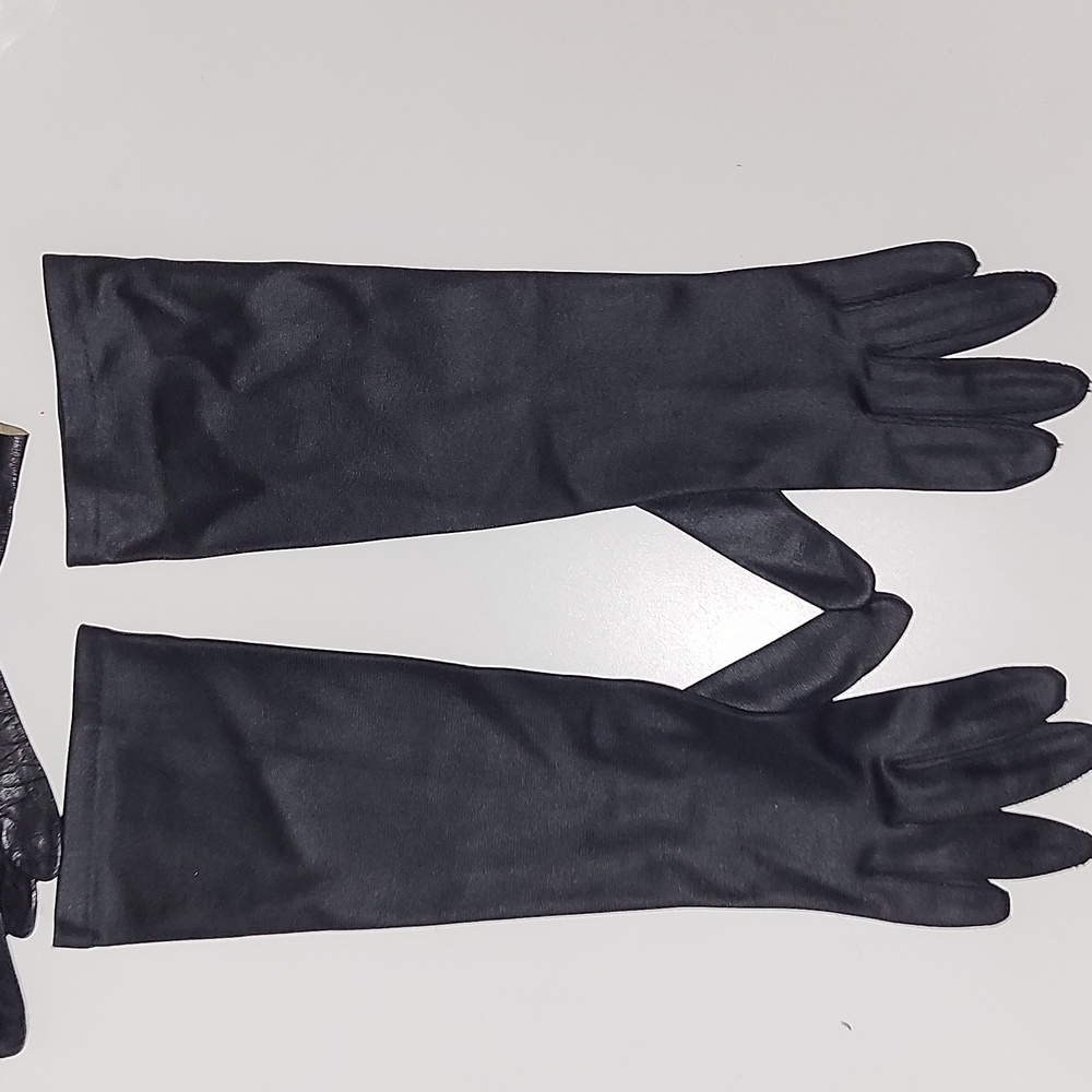 VTG 100% nylon gloves, black size 7